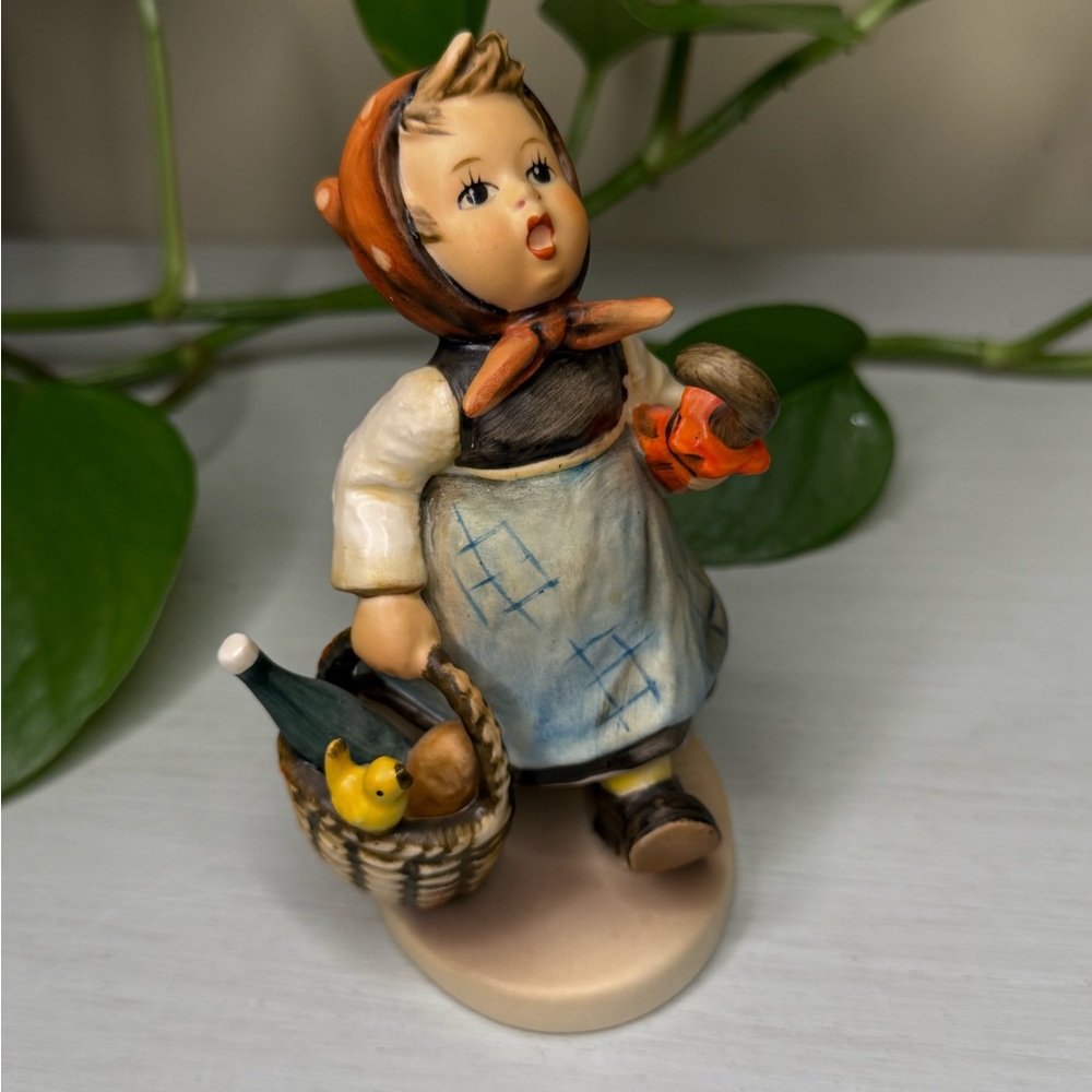 Goebel Hummel “Visiting an Invalid” #382 TMK-5 | Girl with Basket | Caregiver